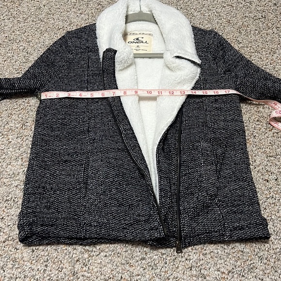 O’Neill Latte Faux Shearling Trim Moto Jacket - Picture 10 of 11